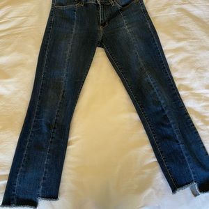 Just Black cropped mid/high rise jeans